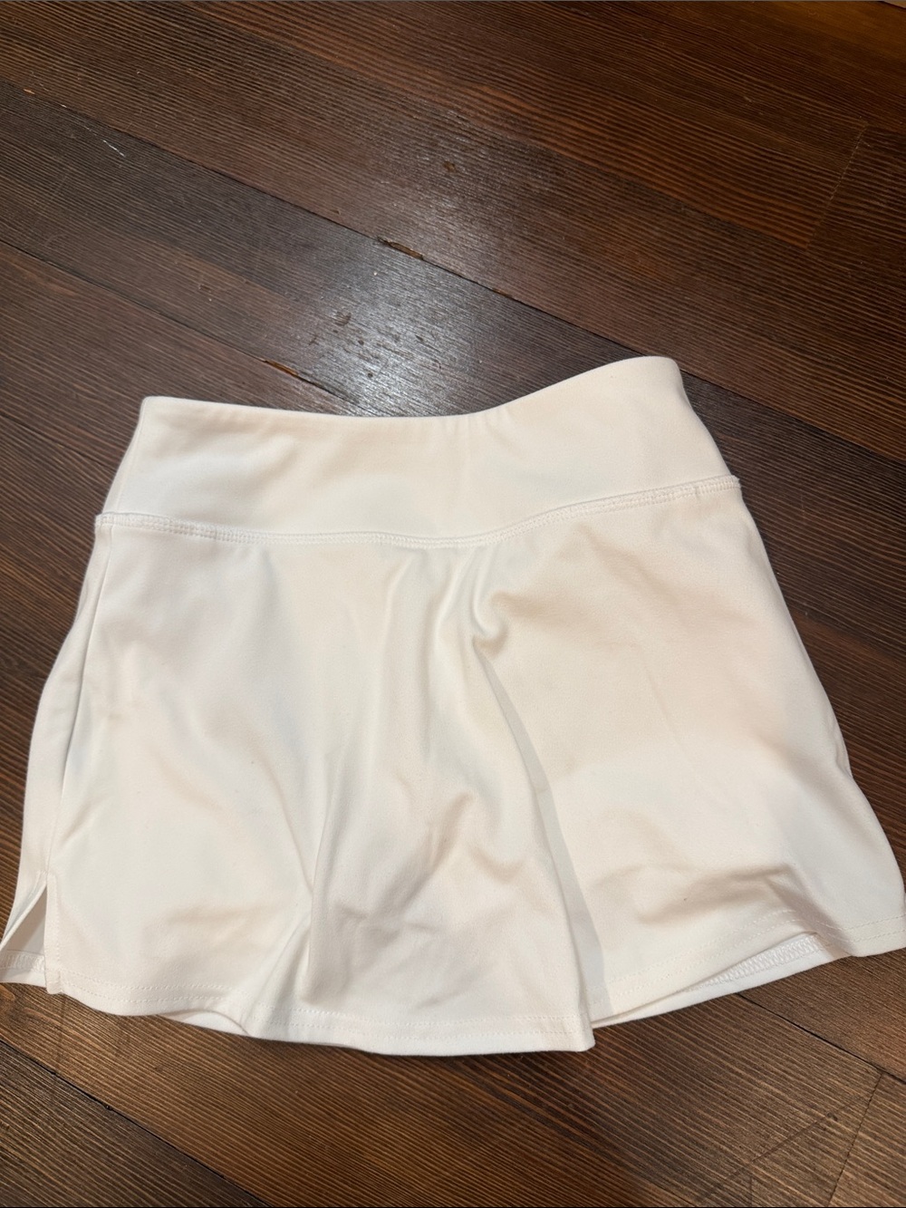 Girls 6-7 White Tennis Skirt with Shorts